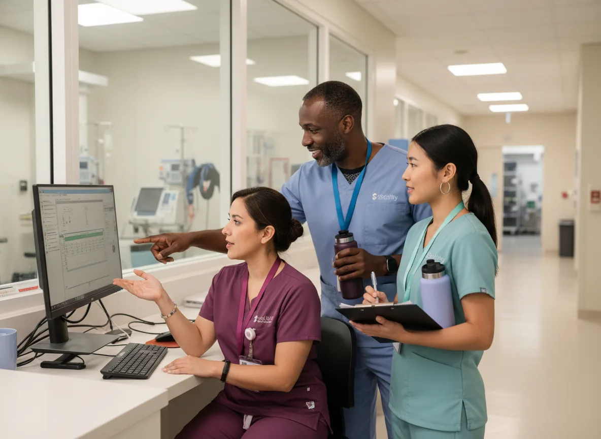 Nurses in conversation